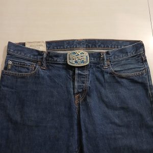 Reno Air Races 1994 National Championship vintage belt buckle – worn on belt with jeans