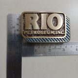 Rio Petroleum Inc vintage belt buckle – with ruler for size