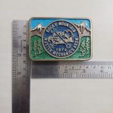 Rocky Mountain Master Mechanics 1974 vintage belt buckle – with ruler for size