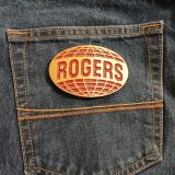 Rogers vintage belt buckle – on jeans back pocket