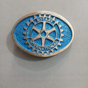 Rotary International vintage belt buckle – front view