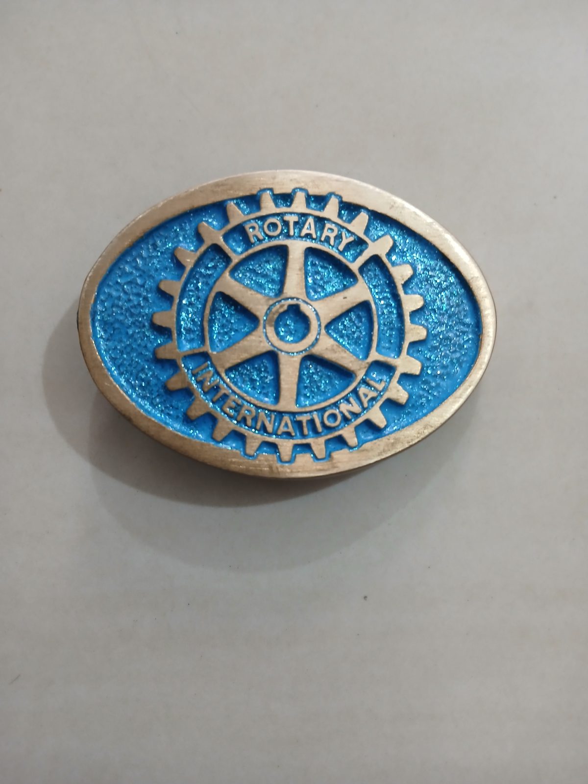 Rotary International Vintage Belt Buckle – Front view Rotary International vintage belt buckle – front view