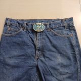 Rotary International vintage belt buckle – worn on belt with jeans