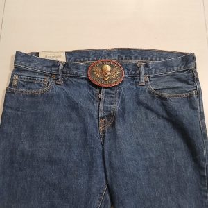 Roughneck Drill Baby Drill vintage belt buckle – worn on belt with jeans