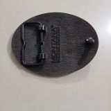Roughneck Drill Baby Drill vintage belt buckle – back view