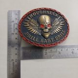 Roughneck Drill Baby Drill vintage belt buckle – with ruler for size