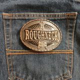 Roughneck Oil Derrick vintage belt buckle – on jeans back pocket