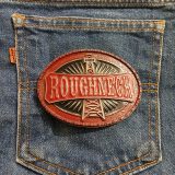 Roughneck Oil Derrick vintage belt buckle – on jeans back pocket