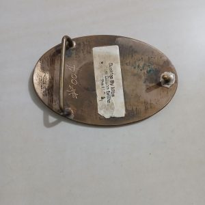 Route 66 vintage belt buckle – back view