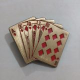 Royal Flush Cards vintage belt buckle – front view