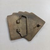 Royal Flush Cards vintage belt buckle – back view