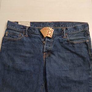 Royal Flush Cards vintage belt buckle – worn on belt with jeans