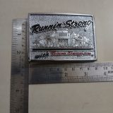 Runnin Strong Snap-on vintage belt buckle – with ruler for size