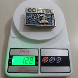 Safety Award Hard Hat vintage belt buckle – on scale showing weight