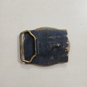 Sailboat vintage belt buckle – back view