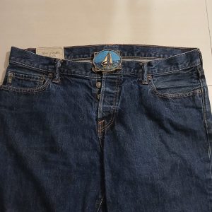 Sailboat vintage belt buckle – worn on belt with jeans