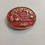 San Antonio Riverwalk vintage belt buckle – front view
