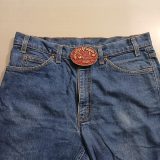 San Antonio Riverwalk vintage belt buckle – worn on belt with jeans