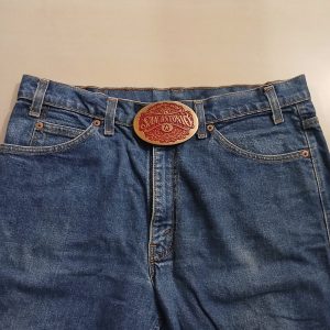 San Antonio vintage belt buckle – worn on belt with jeans