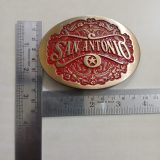 San Antonio vintage belt buckle – with ruler for size