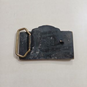 Schlumberger Truck vintage belt buckle – back view