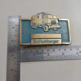 Schlumberger Truck vintage belt buckle – with ruler for size