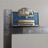 Schlumberger Truck vintage belt buckle – with ruler for size