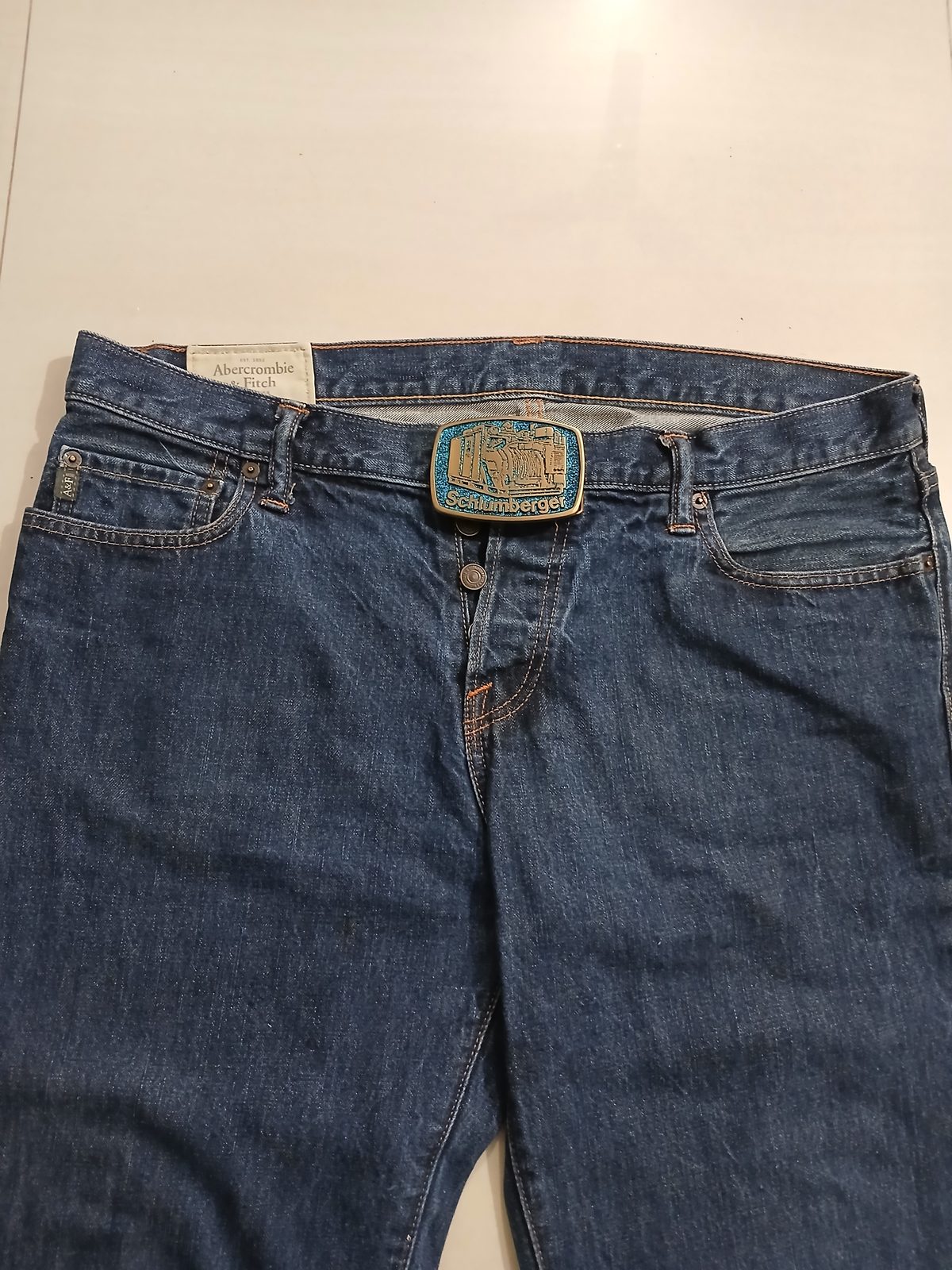 Schlumberger Truck Vintage Belt Buckle – Worn on belt with jeans Schlumberger Truck vintage belt buckle – worn on belt with jeans