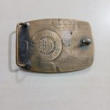 Schlumberger Truck vintage belt buckle – back view