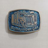 Schlumberger Truck vintage belt buckle – front view