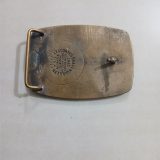 Schlumberger Truck vintage belt buckle – back view