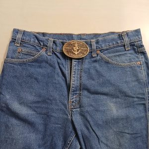 Seabulk Offshore vintage belt buckle – worn on belt with jeans