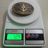 Seabulk Offshore vintage belt buckle – on scale showing weight