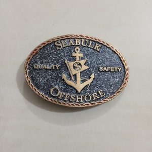 Seabulk Offshore vintage belt buckle – front view
