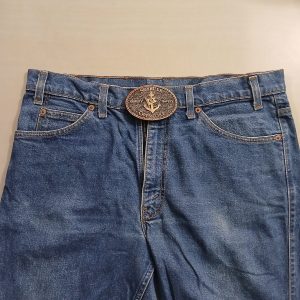 Seabulk Offshore vintage belt buckle – worn on belt with jeans