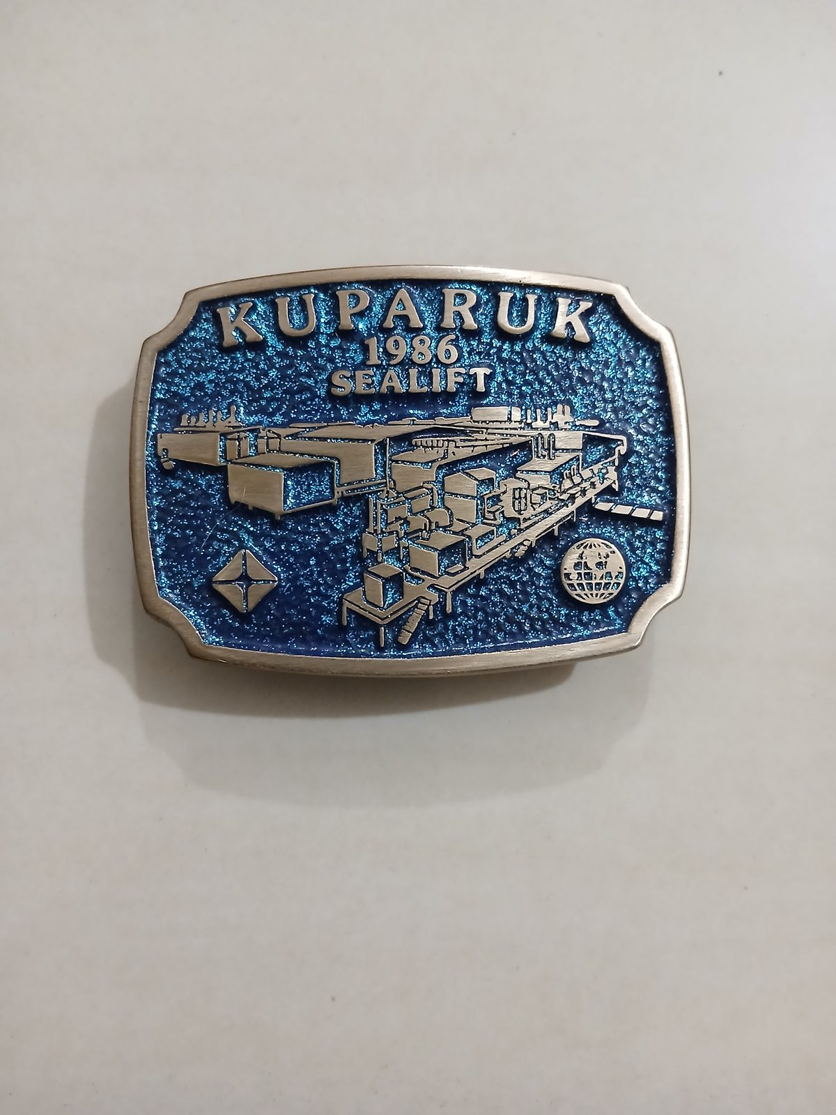 Sealift Vintage Belt Buckle – Front view Sealift vintage belt buckle – front view
