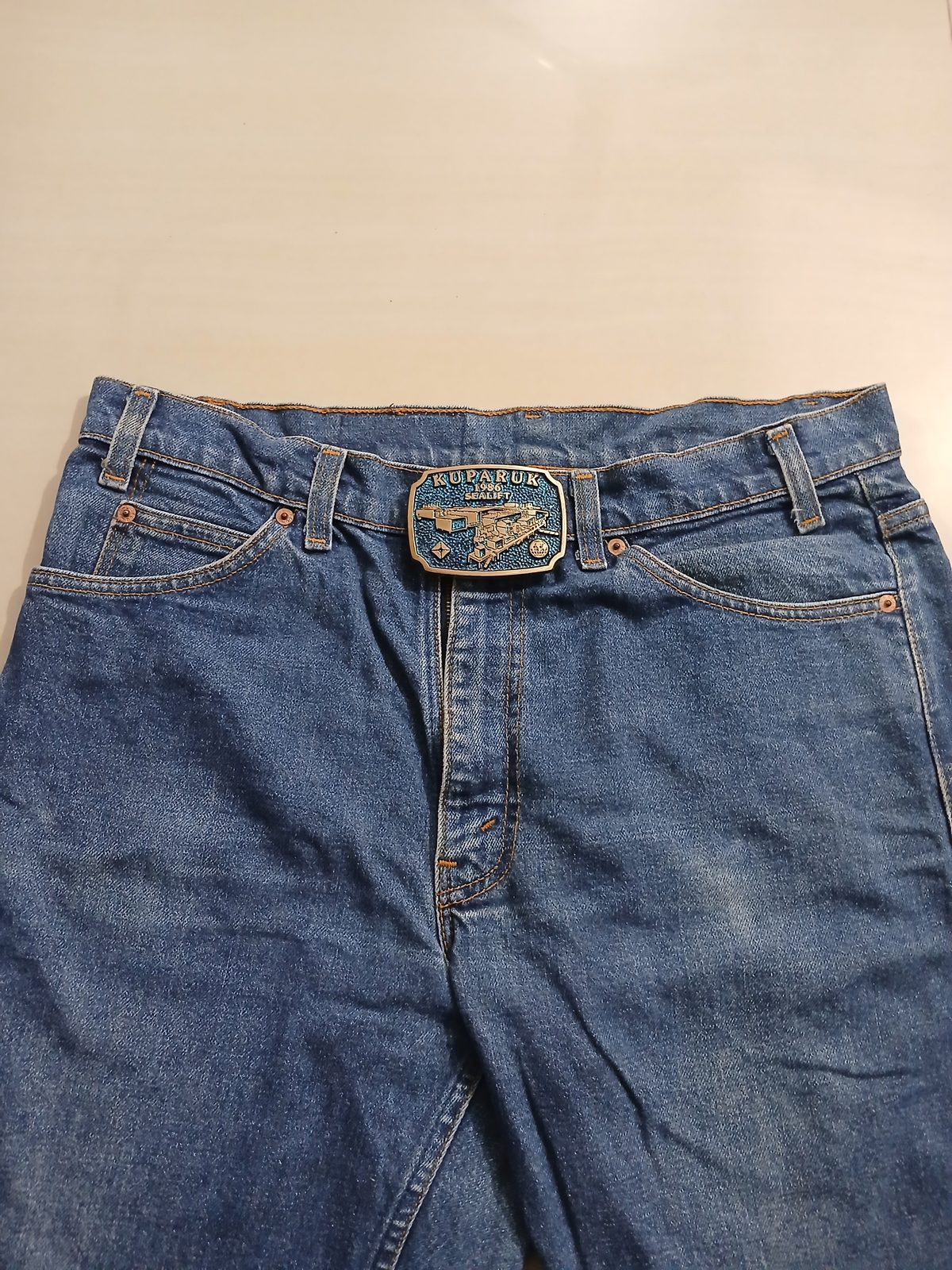 Sealift Vintage Belt Buckle – Worn on belt with jeans Sealift vintage belt buckle – worn on belt with jeans