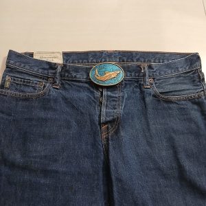 Shark vintage belt buckle – worn on belt with jeans