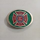 Silverton Vol Fire Co 35th Year vintage belt buckle – front view