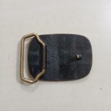 Skier vintage belt buckle – back view