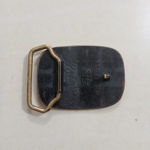 Skier vintage belt buckle – back view
