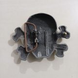 Skull Crossbones vintage belt buckle – back view