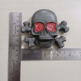 Skull Crossbones vintage belt buckle – with ruler for size