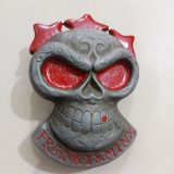 Skull Red Eyes vintage belt buckle – front view