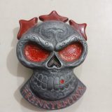 Skull Red Eyes vintage belt buckle – front view