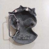 Skull Red Eyes vintage belt buckle – back view