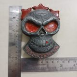 Skull Red Eyes vintage belt buckle – with ruler for size