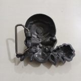 Skull Rose vintage belt buckle – back view
