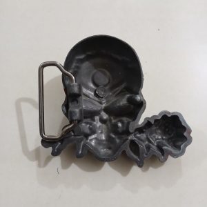 Skull Rose vintage belt buckle – back view