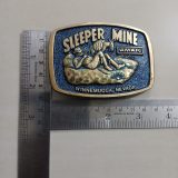 Sleeper Mine AMAX Winnemucca Nevada vintage belt buckle – with ruler for size